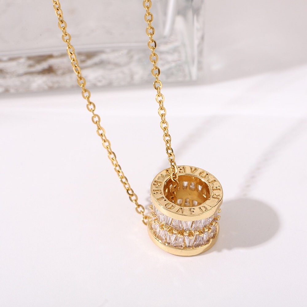 New 18k real gold color necklace simple temperament net red choker